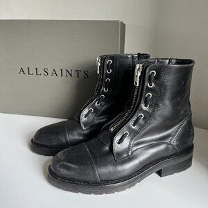 All Saints Ariel Zip Leather Boots